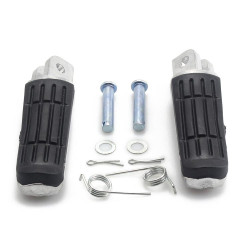 One Pair Motorcycle Front Foot Pegs for Suzuki HAYABUSA GSX1300R 1997�2010 (Black Silver)