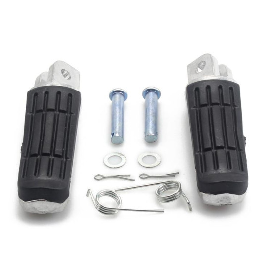 One Pair Motorcycle Front Foot Pegs for Suzuki HAYABUSA GSX1300R 1997�2010 (Black Silver)