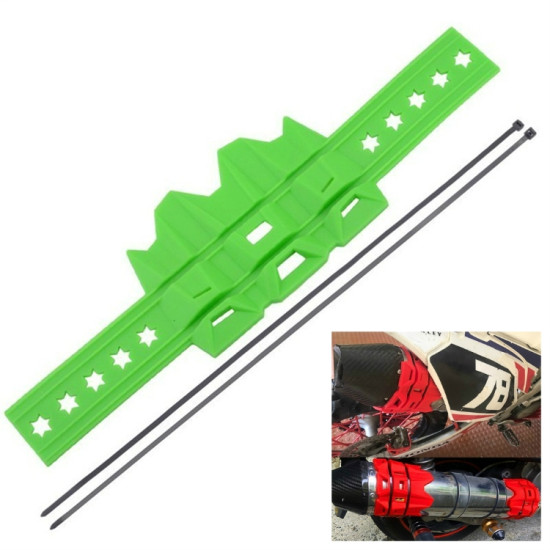 Motorcycle Modification Accessories Exhaust Pipe Anti-scratch Protective Cover Anti-scalding Rubber Ring Insulation Glue(Green)