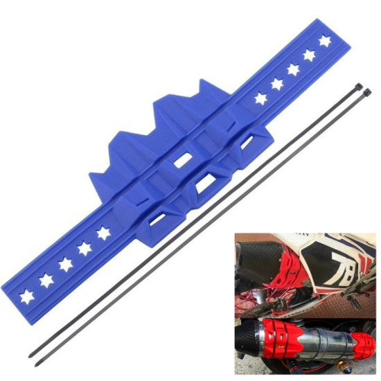 Motorcycle Modification Accessories Exhaust Pipe Anti-scratch Protective Cover Anti-scalding Rubber Ring Insulation Glue(Blue)