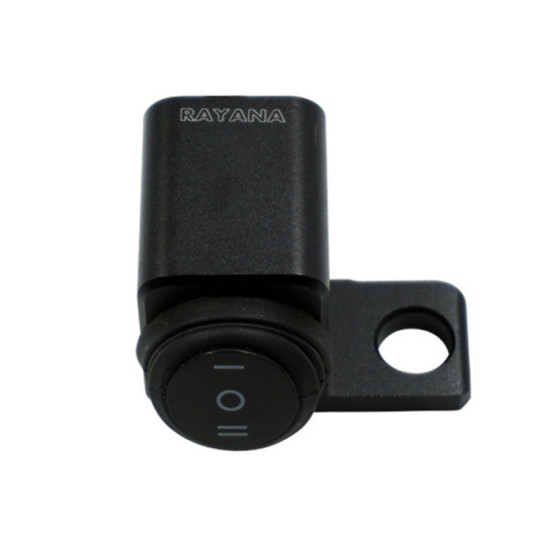 RAYANA Motorcycle Off-Road Vehicle Modification Parts Aluminum Alloy Mirror Seat Switch Headlight Spotlight Double Flash Steering Switch(Waterproof One in Two Out (Hole on the Right))(Waterproof One in Two Out (Hole on the Right))