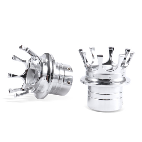 1 Pair Motorcycle Modified Front Wheel Axle Cover Crown Decoration Axle Cover For Harley Sportste 883 / 1200(Silver)