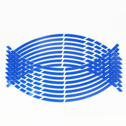 Motorcycle Rim Stickers Personality Wheels Modified Decals(Blue)