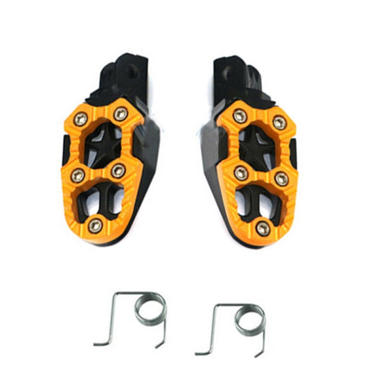 Motorcycle Modified Aluminum Alloy Foot Pedal Accessories(Yellow)