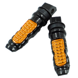 Motorcycle Off-Road Car Accessories Modified Aluminum Alloy Non-Slip Foot Pedal(Orange)