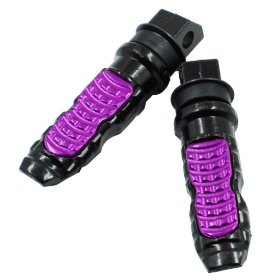 Motorcycle Off-Road Car Accessories Modified Aluminum Alloy Non-Slip Foot Pedal(Purple)
