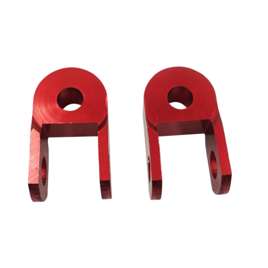 1pair Motorcycle Electric Vehicle Modification Accessories Small CNC Aluminum Alloy Shock Absorption Increaser(Red)