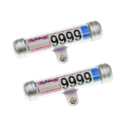TF-2224 2pcs Multifunctional Waterproof Motorcycle Tax Bill Collection Tube(Silver)