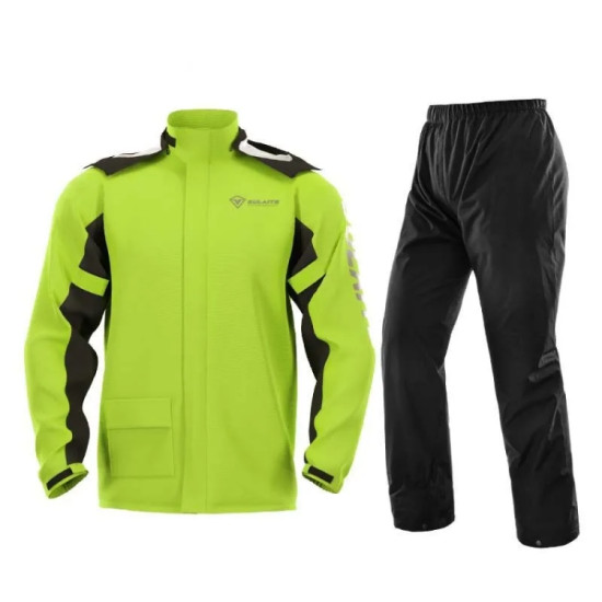 SULAITE Outdoor Motorcycle Riding Full Body Split Raincoat Suit, Size: XL(Green)