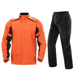 SULAITE Outdoor Motorcycle Riding Full Body Split Raincoat Suit, Size: XL(Orange)