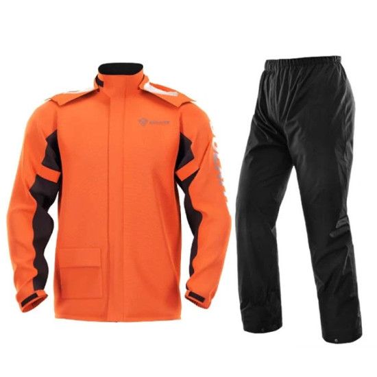 SULAITE Outdoor Motorcycle Riding Full Body Split Raincoat Suit, Size: XL(Orange)