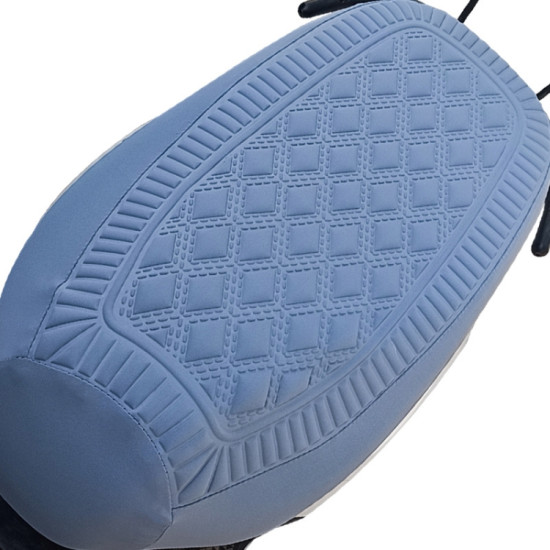 Small Electrical Bike Warm Breathable Non-Slip Cushion Cover(Blue Gray)