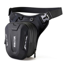 WILD MAN L1 3L Outdoor Motorcycle Riding Hard Shell Waist Bag Sports Cross-body Bag(Black)