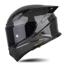 SOMAN Four Seasons Full Cover Motorcycle Helmet, Size: XL(Snake Carbon Fiber Black)
