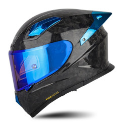 SOMAN Four Seasons Full Cover Motorcycle Helmet, Size: XXL(Cheetah Print Blue)