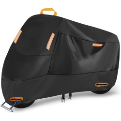 Motorcycle Rain Sun Protection Cover Oxford Cloth Dustproof With Anti-theft Buckle, Size: L