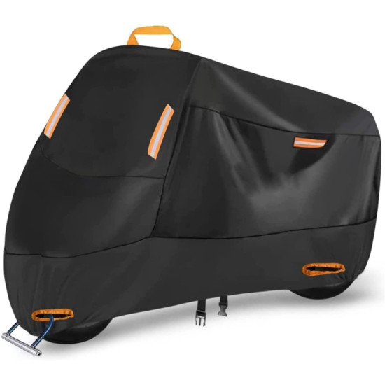 Motorcycle Rain Sun Protection Cover Oxford Cloth Dustproof With Anti-theft Buckle, Size: XL