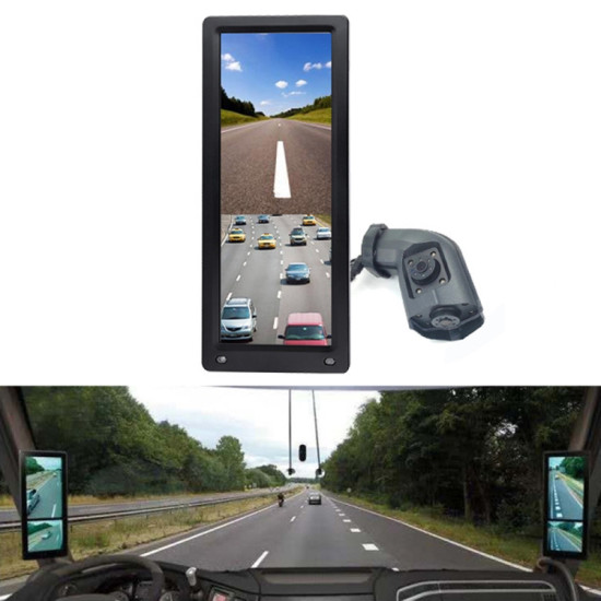 10.36 inch Wired HD 1 Drag 1 Blind Zone Monitor Universal AHD Reversing Kit Right(Standard)