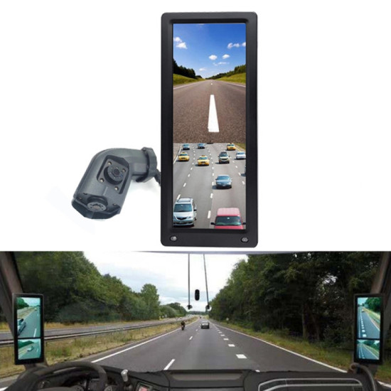 10.36 inch Wired HD 1 Drag 1 Blind Zone Monitor Universal AHD Reversing Kit Left(Standard)