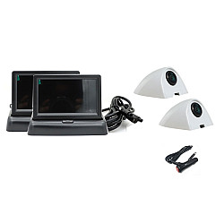 5 Inch AHD Video Monitor Car Reversing High-Definition Camera, Specification: Folding Screen Video Recording + Side Mounting