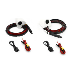Punch-Free Car Imaging Side View Blind Spot Car Universal Night Vision Camera, Specifications: AHD1080P White