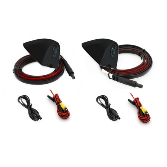 Punch-Free Car Imaging Side View Blind Spot Car Universal Night Vision Camera, Specifications: CVBS Black