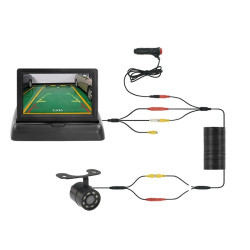 4.3 Inch Display Night Vision Waterproof Reversing Camera +7 Meter Extension Cable, Color: Detachable Screen + Butterfly 8 Light Camera