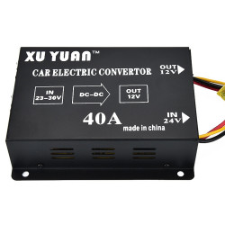 XUYUAN 480W Step Down Converter 24V to 12V 40A Automotive DC Power Buck Converter