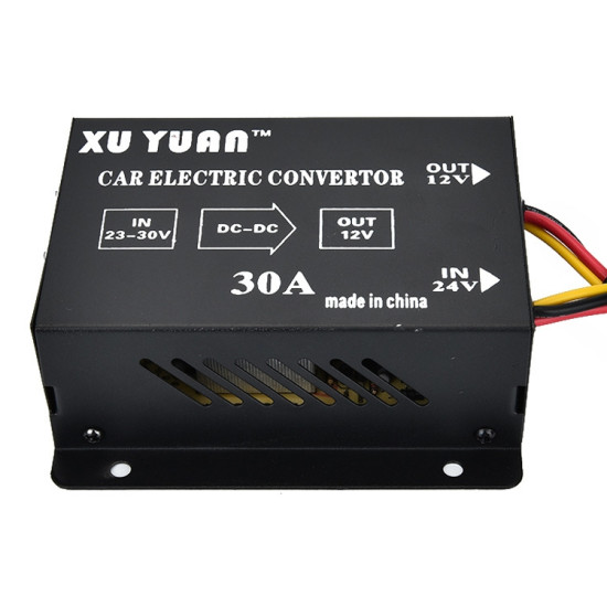 XUYUAN 380W Step Down Converter 24V to 12V 30A Automotive DC Power Buck Converter