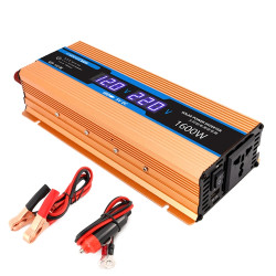 Carmaer Modified Sine Wave 12V to 220V 1600W Car Multi function Double Digital Display Inverter Household Power Converter