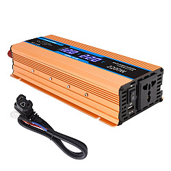 Carmaer Modified Sine Wave 48V to 220V 2200W Car Multi function Double Digital Display Inverter Household Power Converter