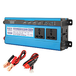 Carmaer 12V to 220V 1600W Three Socket Car Double Digital Display Inverter Household Power Converter