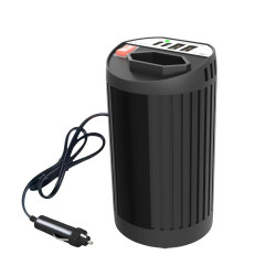 Gurxun 200W Modified Wave Intelligent Car Inverter Dual USB Dual Type C Port Car Power Converter Spec Brazil Plug 12V To 220V