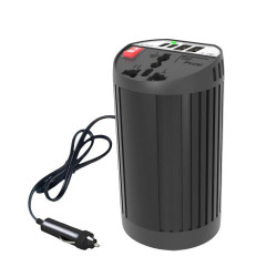 Gurxun 200W Modified Wave Intelligent Car Inverter Dual USB Dual Type C Port Car Power Converter Spec Universal Socket 12V To 220V