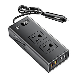 DC12V 200W Fast Charging QC3 0 PD Car Cigarette Lighter Portable Inverter 110V US Plug