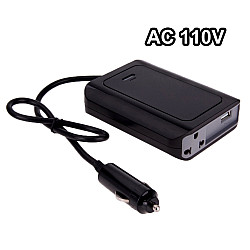 DY 200N 200W DC 12V to AC Car Power Inverter with 500mA USB Port EU US Power Socket Black