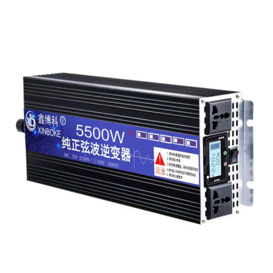 XINBOKE High Power Household Car Sine Wave Inverter 60V 5500W To 220V 2500W LCD Display