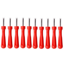 10 PCS Car Tire Electric Vehicle Valve Cap Bicycle Valve Core Switch, Style: Single Head Short