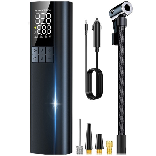 T7 Car Digital Display Portable Smart Electric Air Pump(Black)