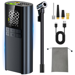 T8 Car Digital Display Portable Smart Electric Wireless Air Pump(Black)
