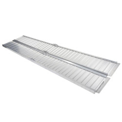 [US Warehouse] 10FT Portable Non-Slip Aluminum Multi-Folding Wheelchair Scooter Mobility Ramp