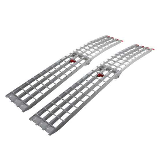 [US Warehouse] 2 PCS 7.5FT Four-section Foldable Aluminum Arched ATV UTV Ramps