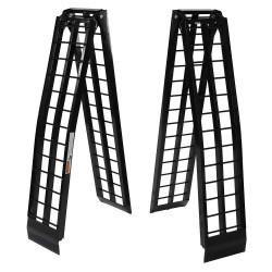 [US Warehouse] 2 PCS 9FT Portable Folding Aluminum ATV Truck Trailer Loading Ramp
