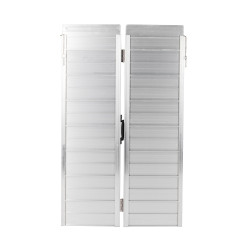 [US Warehouse] 4FT Portable Two-section Folding Aluminum Wheelchair Scooter Mobility Ramp