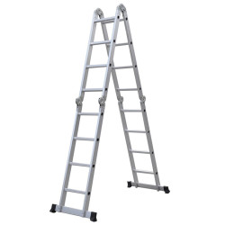 [US Warehouse] 15.5ft Household Multifunctional Aluminum Alloy Small Joint Foldable Telescopic Ladder 16-step Unloading Ladder