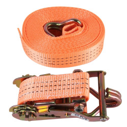 ZONGYUAN 6m�3.5cm 3 Ton Car Bundled Device with Hook And Buckle High Strength Cable Cord Heavy Duty Recovery Securing Accessories for Cars Trucks(Orange)