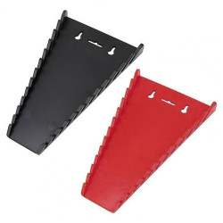 12-Slot Plastic Magnetic Removable Tray Wrench Storage Bracket(Black+Red)