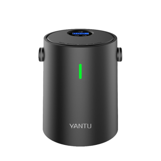 YANTU A05 Car Electric Mini Portable Tire Air Pump, Style: Wired Digital Display Black