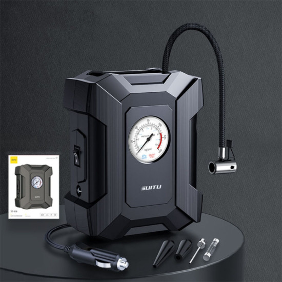 SUITU ST-818 DC 12V Wired Car Air Pump Tire Inflator With LED Lighting Pointer Model