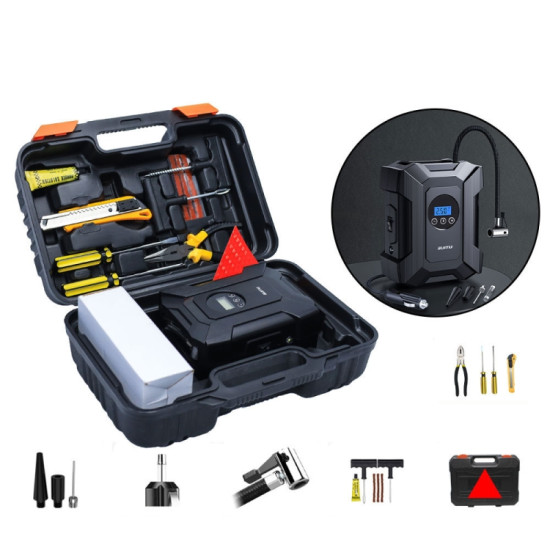 SUITU ST-818 DC 12V Wired Car Air Pump Tire Inflator With LED Lighting Digital Display Model+Toolbox